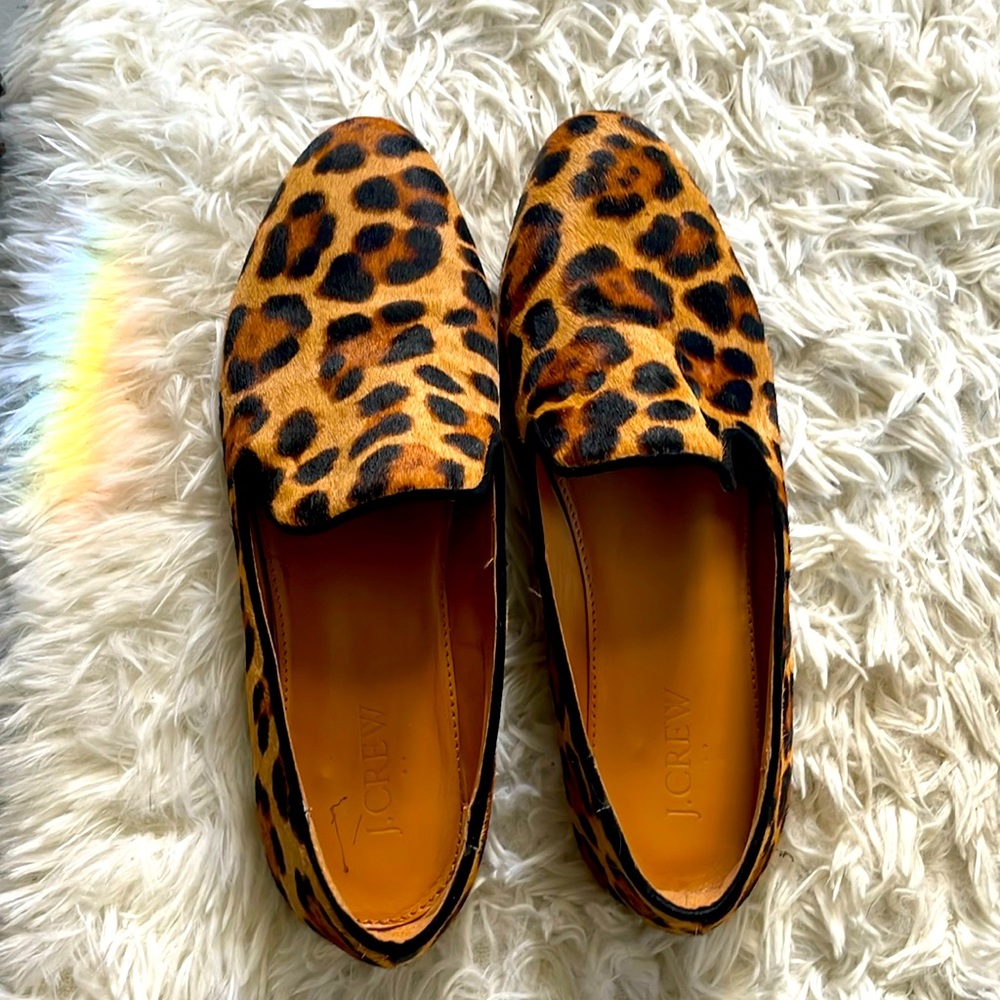 J Crew Leopard Print Flats Sz 7.5